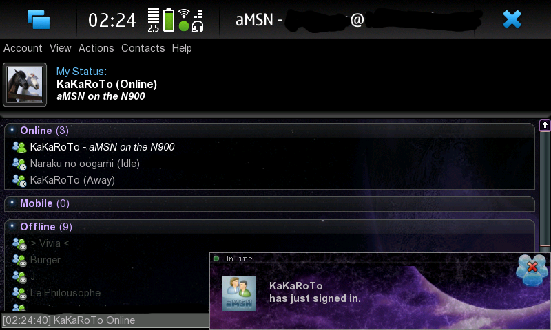 aMSN - Видеочат Видео звонки Nokia N900 Windows Live MSN