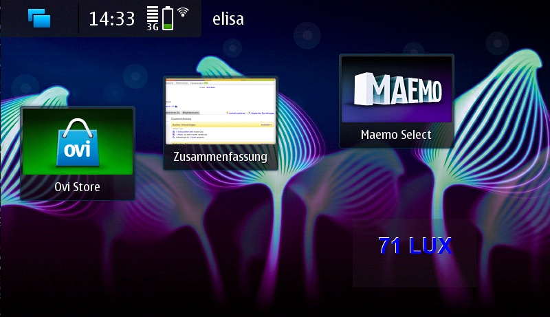 Luxus - виджет для десктопа N900, для измерения уровня освещенности