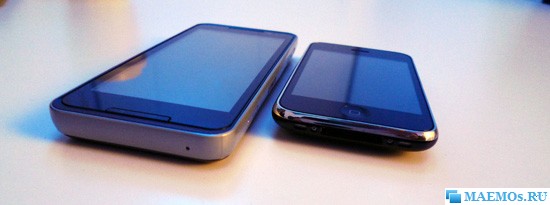Визуальное сравнение Apple iPhone и LG GW990/MID