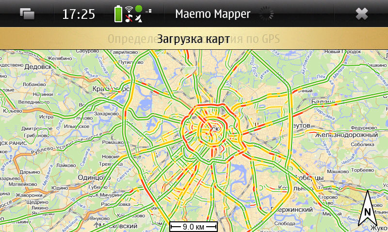 Яндекс.Пробки в Maemo-Mapper-Shmuma в марте
