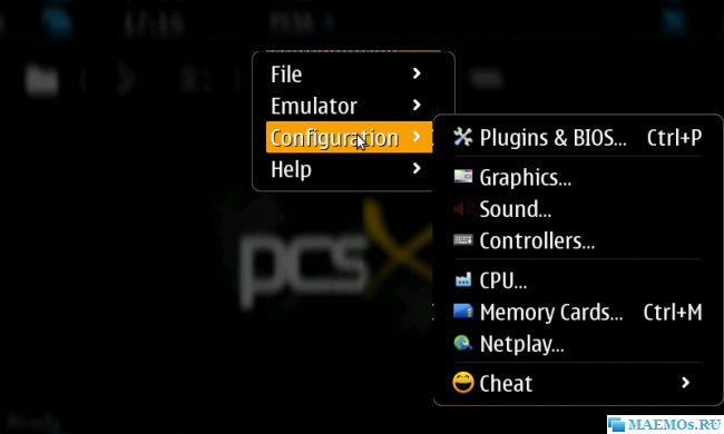 PCSX - Эмулятор Sony PlayStation для Nokia N900 MeeGo-Maemo